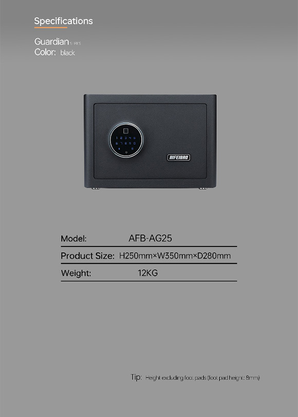The Guardian 25 Leather Safe 12kg