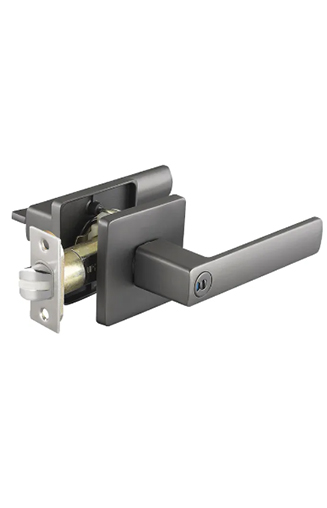 MyDigitalLock - Lacasa 8371 Metallic Gun Grey Designer Bedroom Lever Lock