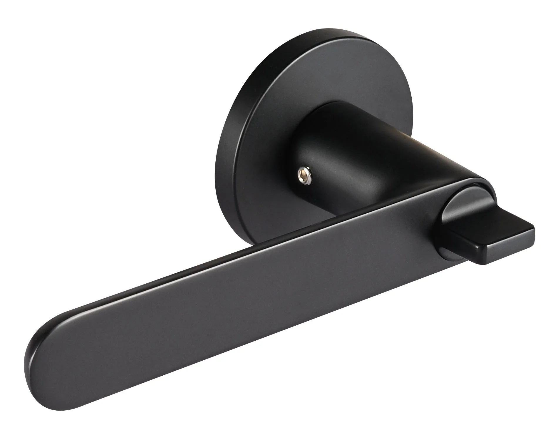 MyDigitalLock - Metallic Gun Grey Designer Bedroom Lever Lock-SY5102-10B