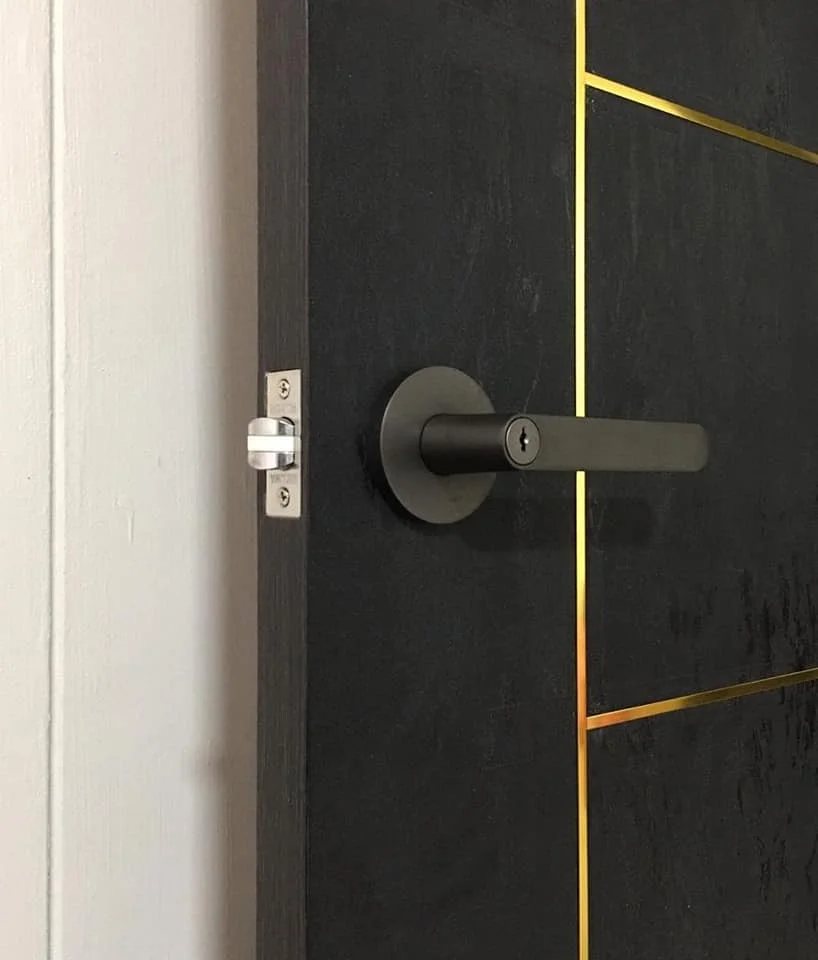 MyDigitalLock - Metallic Gun Grey Designer Bedroom Lever Lock-img-lock
