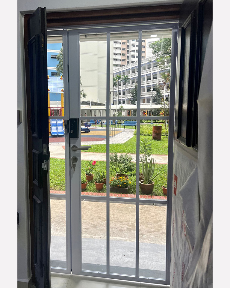 Designer HDB Glass Gate 3×7 Feet - Gallery