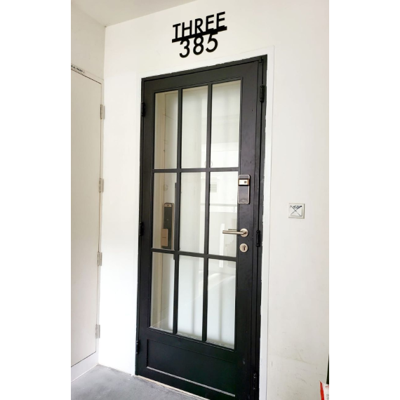 Designer HDB Glass Gate 3×7 Feet - Gallery