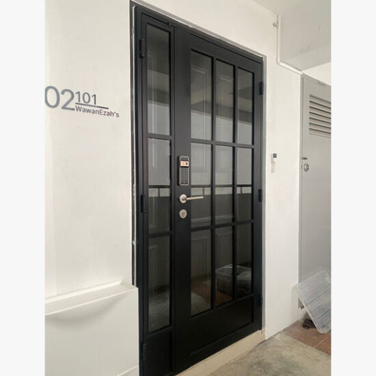Designer HDB Glass Gate 3×7 Feet - Gallery