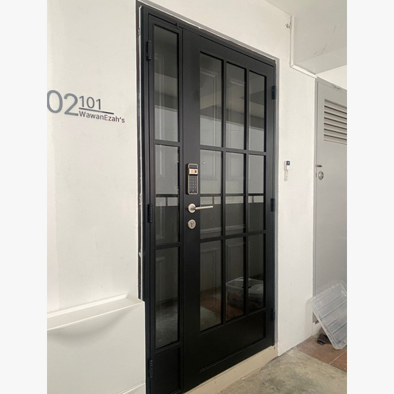 Designer HDB Glass Gate 3×7 Feet - Gallery