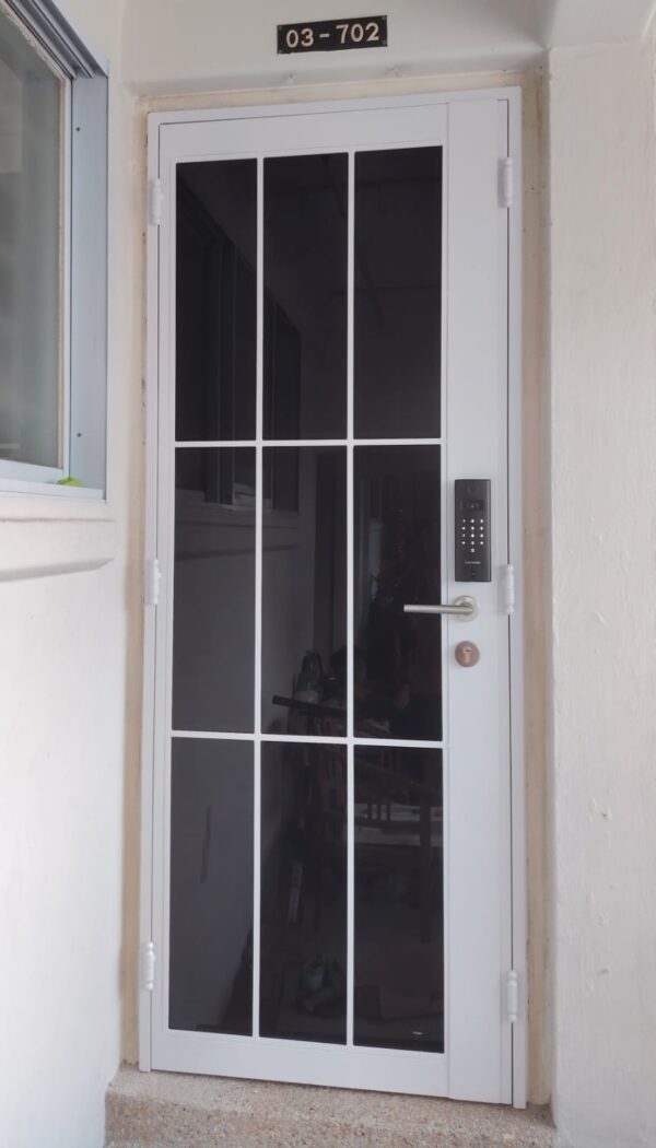 Designer HDB Glass Gate 3×7 Feet - Gallery