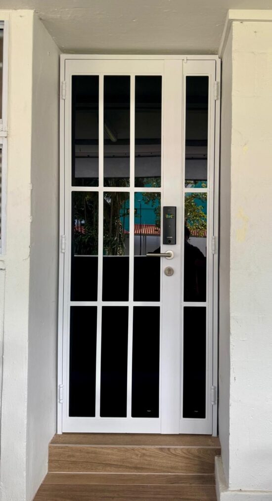 Designer HDB Glass Gate 3×7 Feet - Gallery