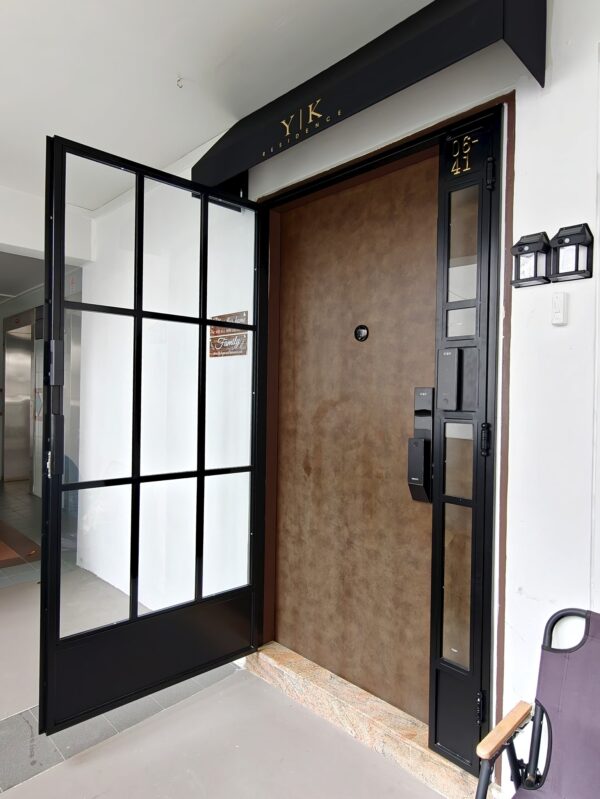 Designer HDB Glass Gate 4×7 Feet