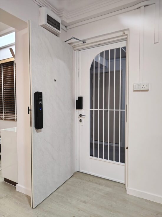 Designer HDB Glass Gate 4×7 Feet