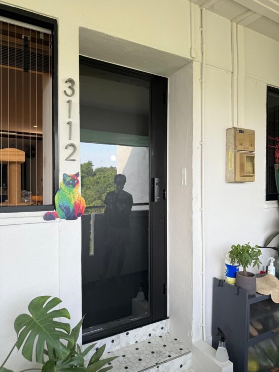 Designer HDB Glass Gate 4×7 Feet