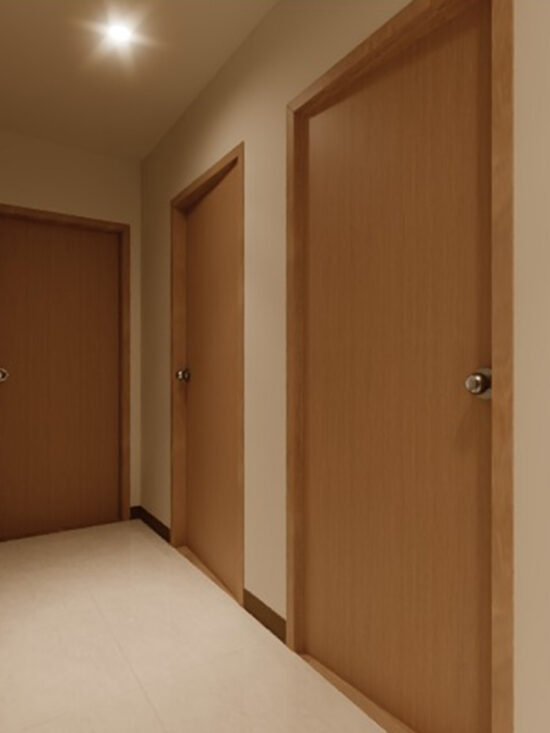 MyDigitalLock - Lusano High Status Laminate Door Frame with Bedroom Door