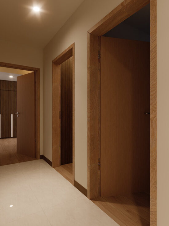 MyDigitalLock - Lusano+ High Status Laminate Door Frame with bedroom door
