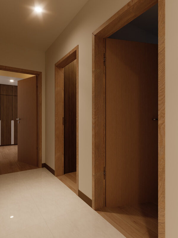 MyDigitalLock - Lusano+ High Status Laminate Door Frame with bedroom door