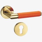 Lusano-Orange-Leather-Designer-Gate-Handle