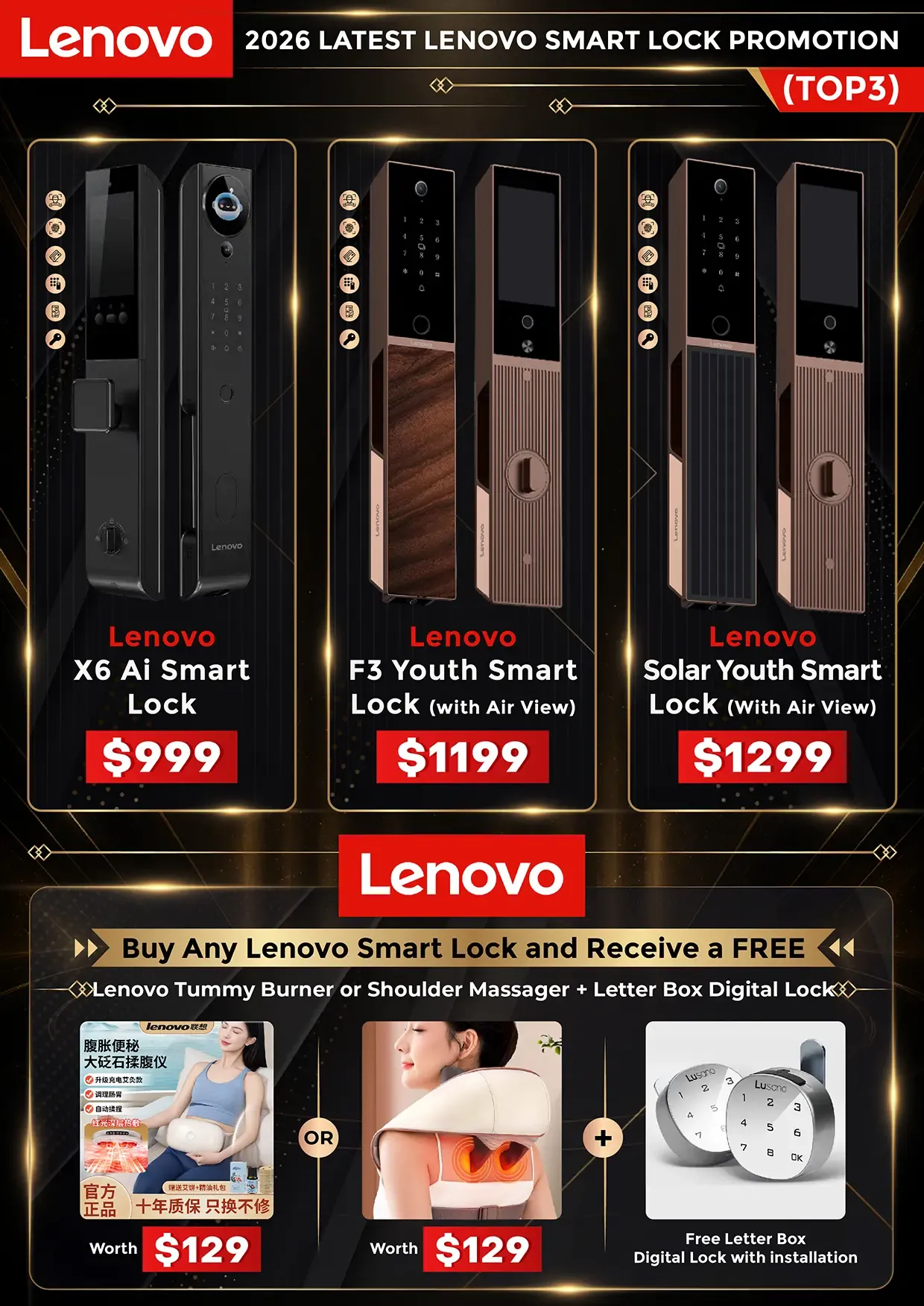 Mydigitallock - Promotion Banner Lenovo 2026 Latest Smart Lock