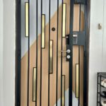 MyDigitalLock - Kato Leather Gate with 2K Gold 3×7 Feet- feature
