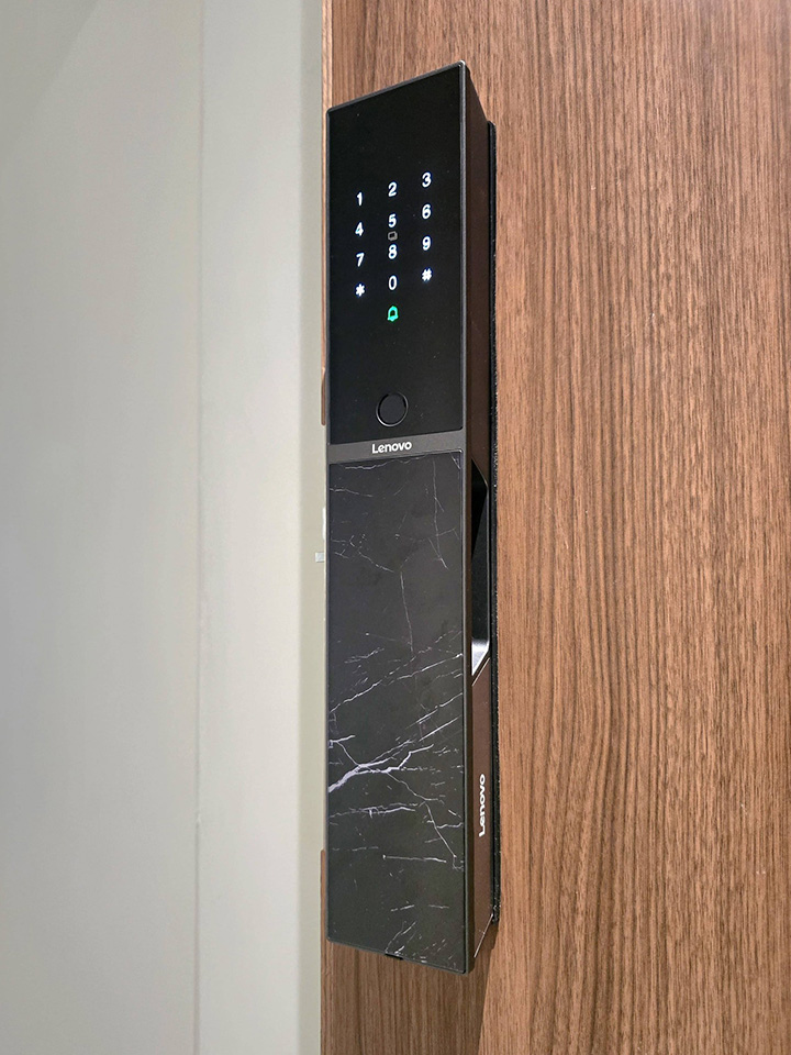 Lenovo Digital Kock - 2026 Top 4 Smart Door Lock Design by Lenovo - Frosted Onyx Marble