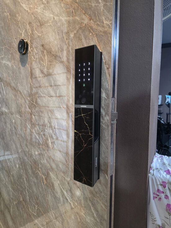 Lenovo Digital Kock - 2026 Top 4 Smart Door Lock Design by Lenovo - Gold Aurora Marble