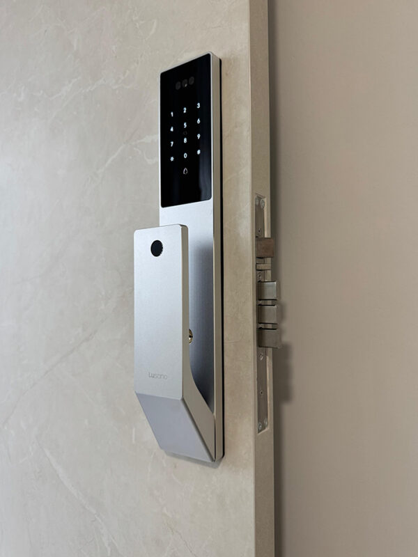 Lusano-Space-X-Digital-Door-Lock-Silver-Installation
