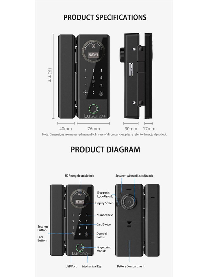 Lusano-Glass-Digital-Lock-Product-Specification