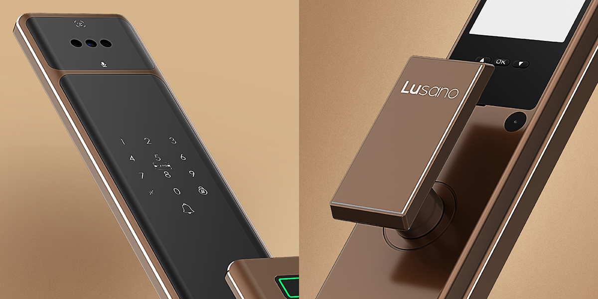 MyDigitalLock - Lusano-Ultra-Slim-Push-Pull-Lock-Coffee-Brow