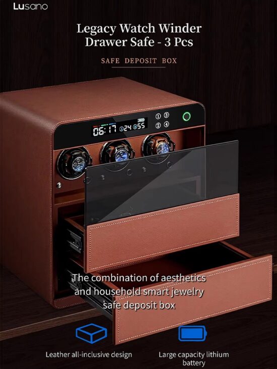 MyDigitalLock - Lusano legacy watch winder drawer safe 3 series