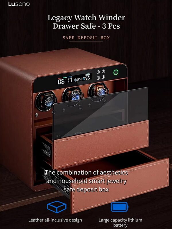 MyDigitalLock - Lusano legacy watch winder drawer safe 3 series