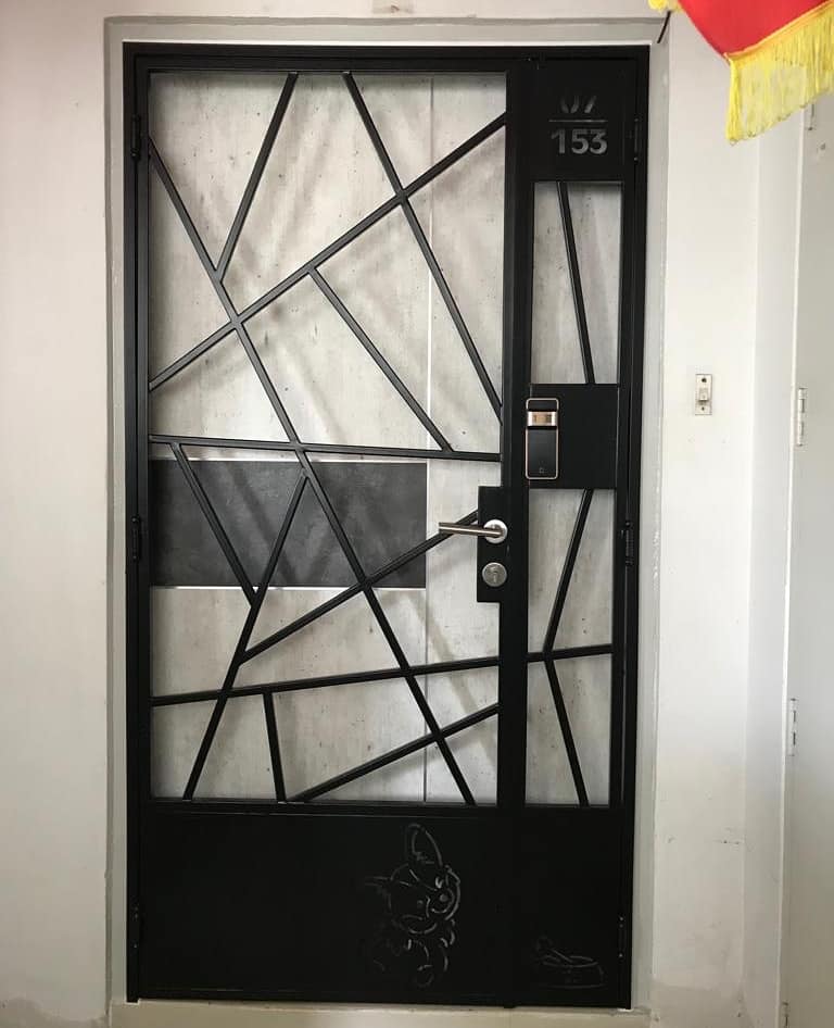 Mild Steel Interior Designer HDB Gate 4×7 feet