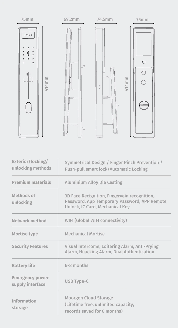 Moorgen T50 Digital Lock - Description