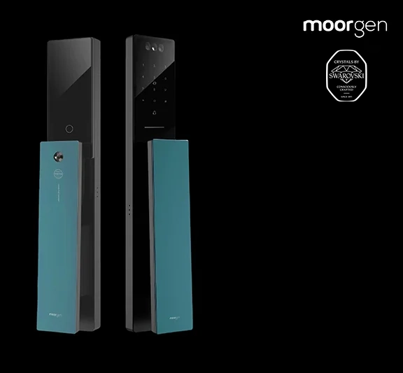 My Digital Lock - Moorgen-T5-Swarovski-Crystal-Digital-Lock-Tiffany-blue