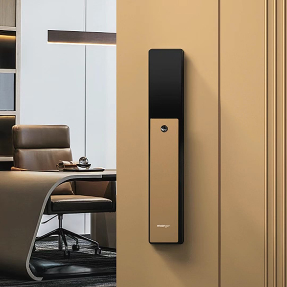 My Digital Lock - Moorgen-T5-Swarovski-Crystal-Digital-Lock-Coffee-Brown