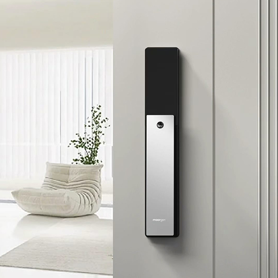 My Digital Lock - Moorgen-T5-Swarovski-Crystal-Digital-Lock-Platinum-Cool-Silver