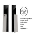 My Digital Lock - Moorgen-T5-Swarovski-Crystal-Digital-Lock-Platinum-Cool-Sliver