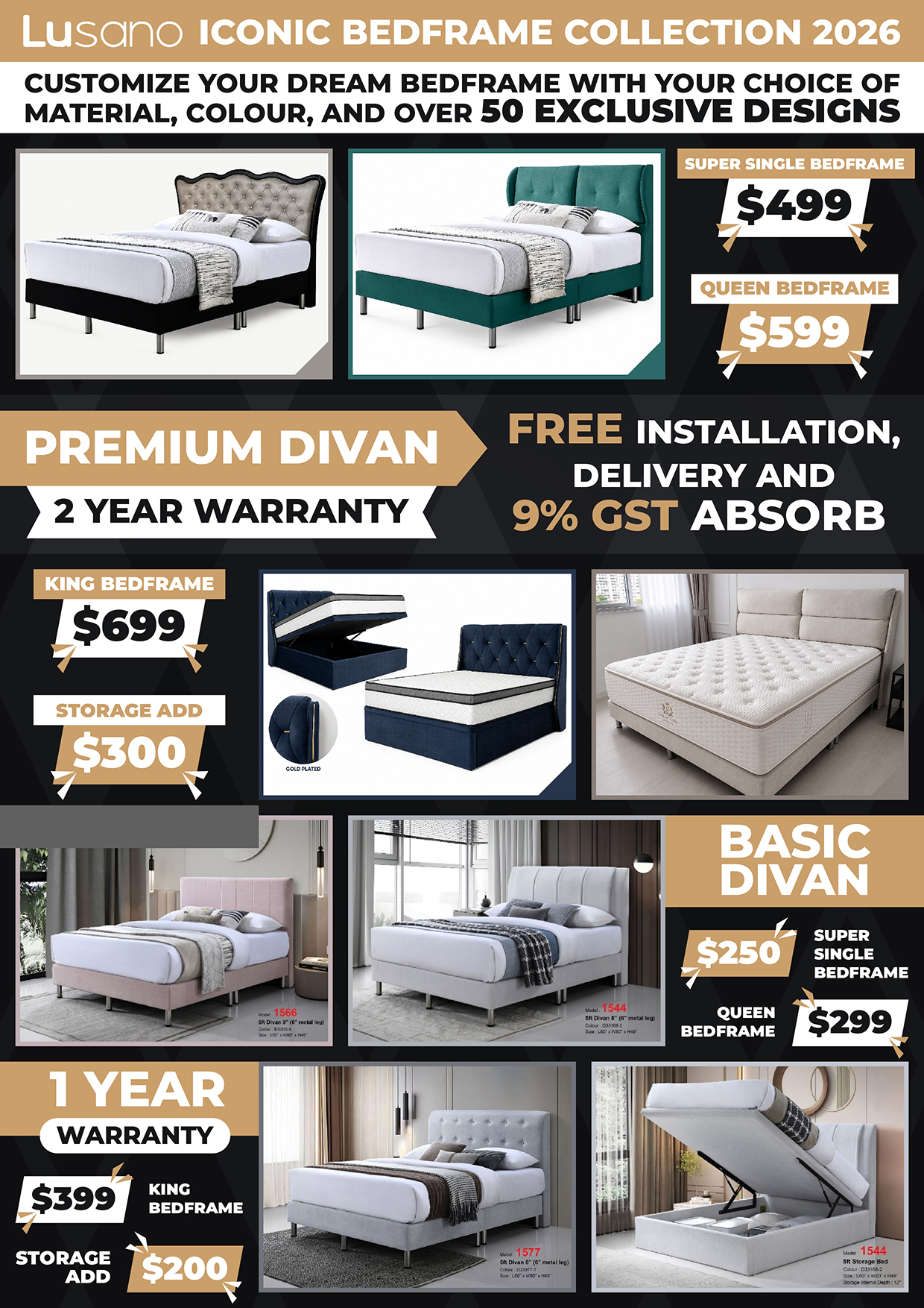 Mydigitallock - Iconic Bedframe Collection Banner