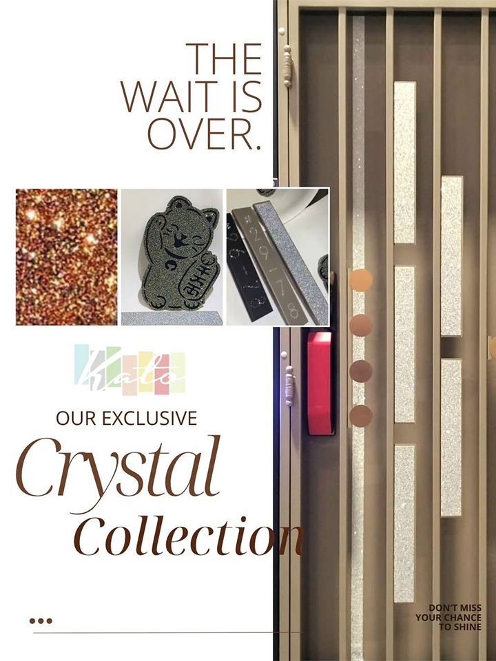 Most Luxurious HDB Door and Gate with Swarovski Crystal
