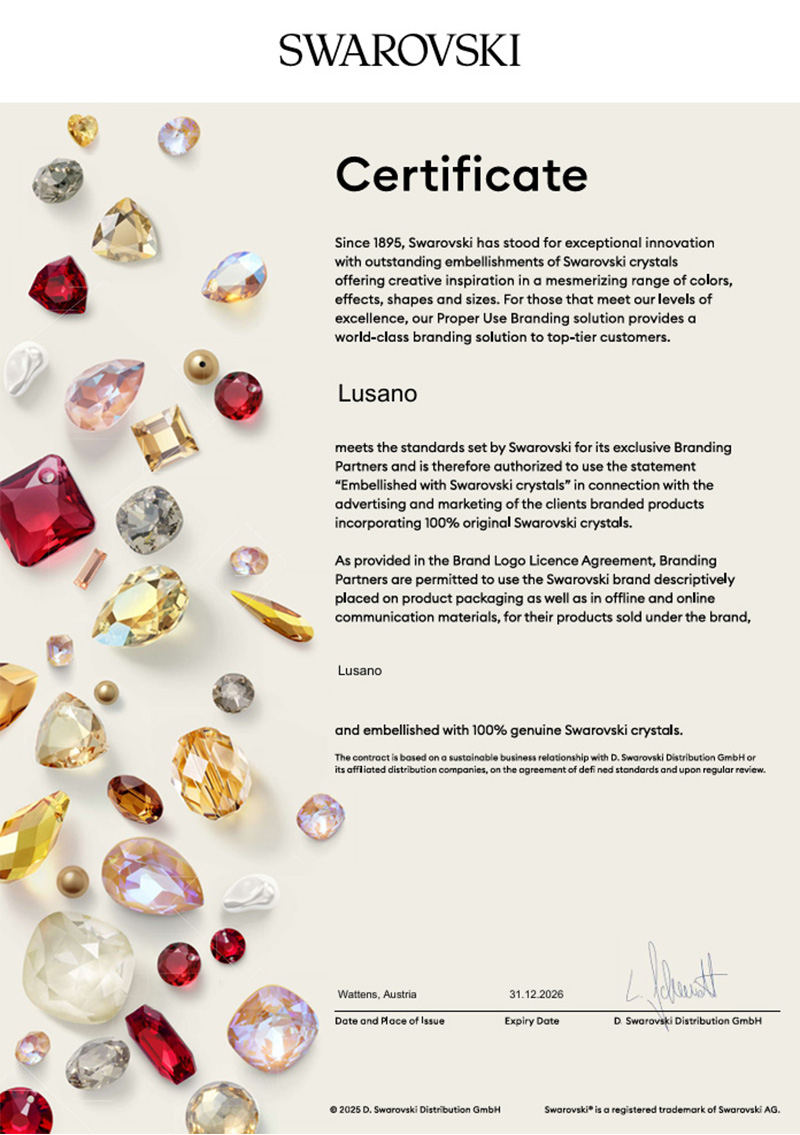 Lusano × Swarovski Crystal — Elevating Luxury Lusano × Swarovski Crystal — Elevating Luxury